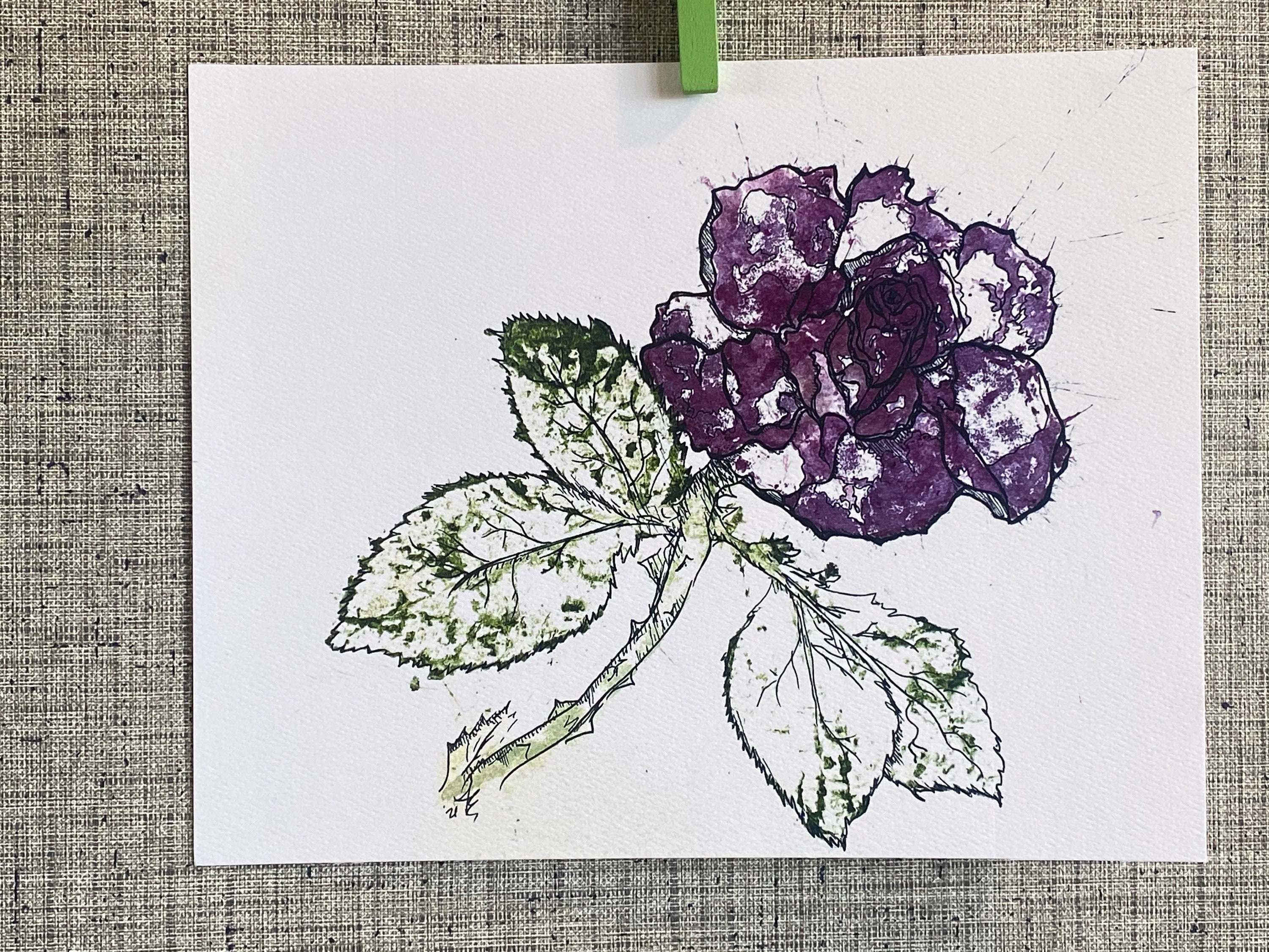 Hammered Rose Art Print