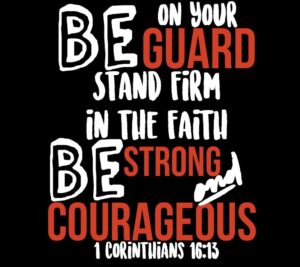 Be Strong & Courageous (black) - sticker