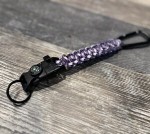 Survival Keychain - purple camo